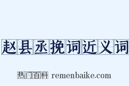 赵县丞挽词近义词是什么意思的图片